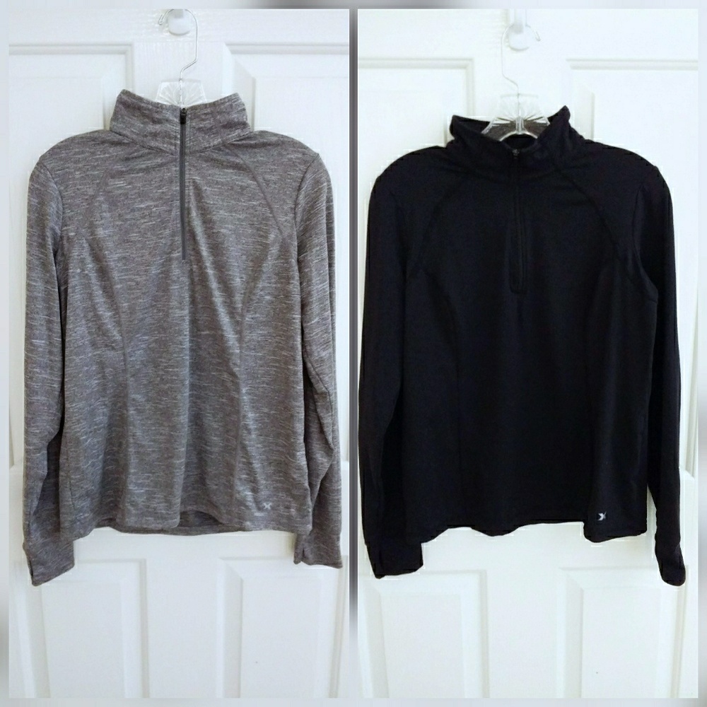 2 quarter-zip pullover shirts - Size medium